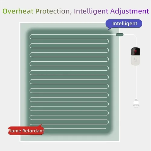 Vista 7 de Carpet Rugs Electric Heated Area Rug with Timer Fast Heating Graphene Heating Carpet Floor Heater Floor Mat for Home Office(Color1,55 * 90CM)