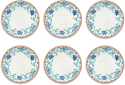Vista 8 de Rio Turquoise - Platos de ensalada de melamina duraderos de 8.5 pulgadas, resistentes a los golpes y aptos para lavavajillas, para interiores