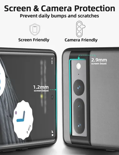 Vista 31 de X-level Funda para Google Pixel 7 Pro 5G, piel sintética de alta calidad, elegante, suave, TPU a prueba de golpes, funda protectora para Pixel 7 Pro