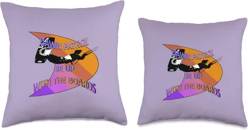 Vista 3 de Kitesurf Gifts and Surf Lover Tees by taiche Freestyle Kitesurfer Be Up with The Boards Fun Pun 9 Throw Pillow, 16x16, Multicolor