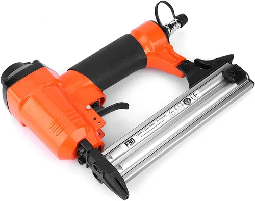 Vista 7 de Pistola de clavos neumática, grapadora neumática de acero fundido de acero fundido F30, pistola de clavo neumática recta