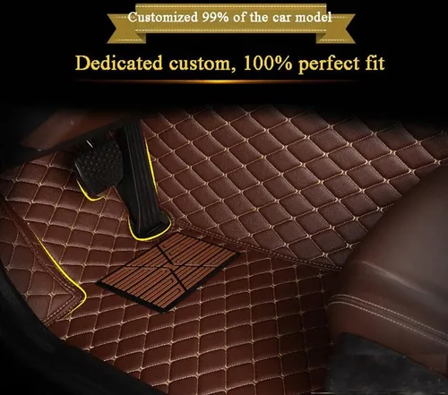 Vista 4 de Alfombrillas de Piso Automotrices de Cuero Completo de Ajuste Personalizado - Mejora el Interior de tu Automóvil con Forros de Piso Específicos