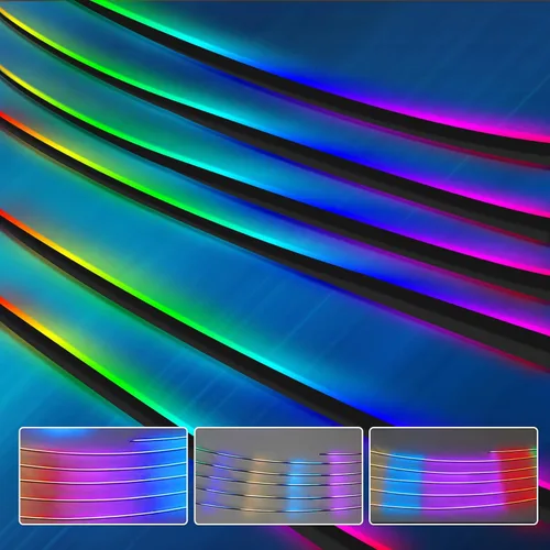 Vista 13 de Nueva versión Dreamcolor Luces de interior de coche acrílicas 18 en 1 RGB Kit de iluminación ambiental para coche APP Control Sistema de control por
