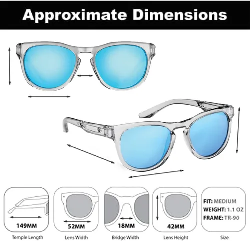 Vista 2 de Flying Fisherman Breakers - Lentes de sol polarizados clásicos, gris-azul/azul, talla M, Gris-azul/azul