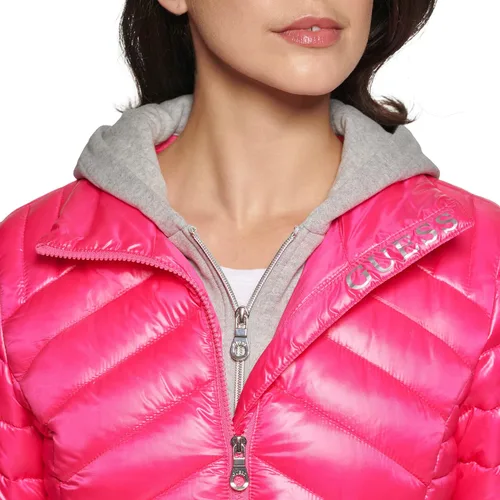 Vista 4 de GUESS Chaqueta ligera plegable para mujer Acolchada, acolchada de transición