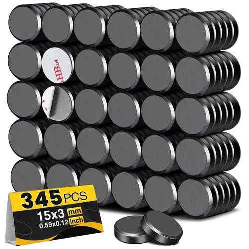 Vista 8 de TRYMAG Imanes para manualidades con respaldo adhesivo, imanes redondos de disco de 0.79 pulgadas (20mm) de cerámica circular, imanes de ferrita