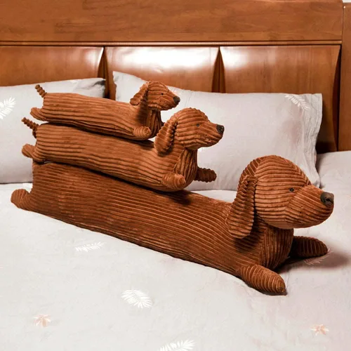 Vista 4 de KOWAKA - Almohada de felpa para abrazar de perro salchicha, suave y duradera, cojín de felpa para sofá, silla, decoración del hogar, regalos