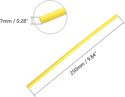 Vista 2 de Othmro 10 barras de pegamento caliente de 9.8 pulgadas de longitud y 0.28 pulgadas de diámetro a granel, barras de repuesto para pistola