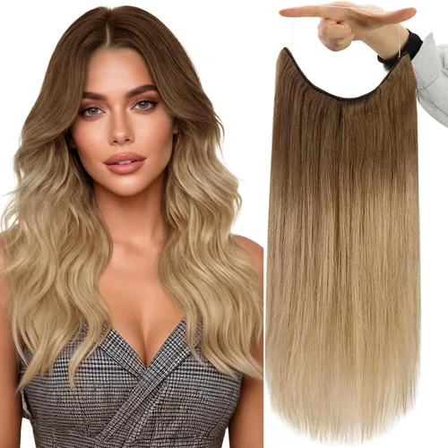 Vista 43 de Full Shine - Extensiones invisibles de cabello con alambre de 12 pulgadas