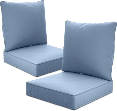 Vista 32 de Cojines de Asiento Profundo para Exteriores de 22" x 22" x 6" - Impermeables y Resistentes a la Decoloración, Cojines de Reemplazo para Muebles