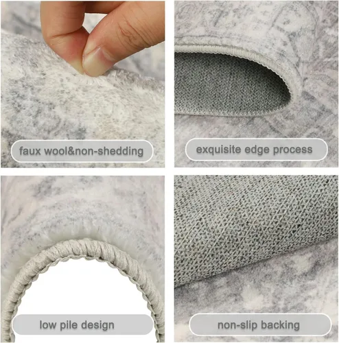 Vista 2 de Homcomoda Alfombras de pasillo envejecidas para pasillo, 2 x 10 pies, antideslizantes, lavables, extra largas, alfombra de pasillo de cocina