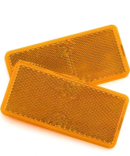 Vista 15 de Reflector Rectangular de Seguridad Adhesivo para Camión Remolque Placa Reflectante de Advertencia para Automóvil Caravana Camión Autobús