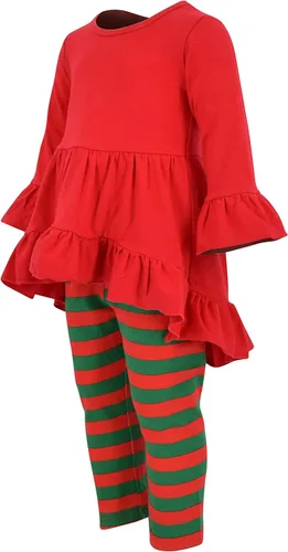 Vista 2 de Unique Baby Girls Christmas Ruffle Winter Outfit