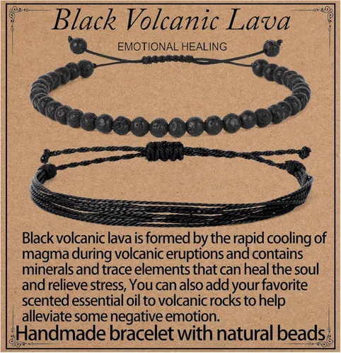 Vista 137 de LPBeads Pulsera de piedra natural hecha a mano de tamaño ajustable