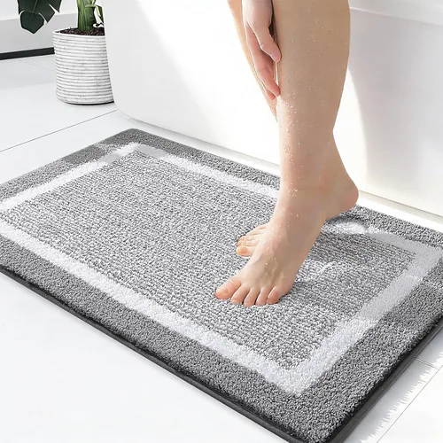 Vista 17 de OLANLY Alfombras de baño 24x16, tapetes de baño extra suaves y absorbentes de microfibra, antideslizantes, lavables a máquina, secan rápido