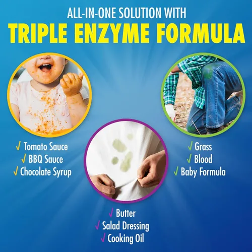 Vista 4 de Zout Removedor de Manchas para Lavandería en Spray, Fórmula de Triple Enzima, Botellas de 22 Onzas, Paquete de 2