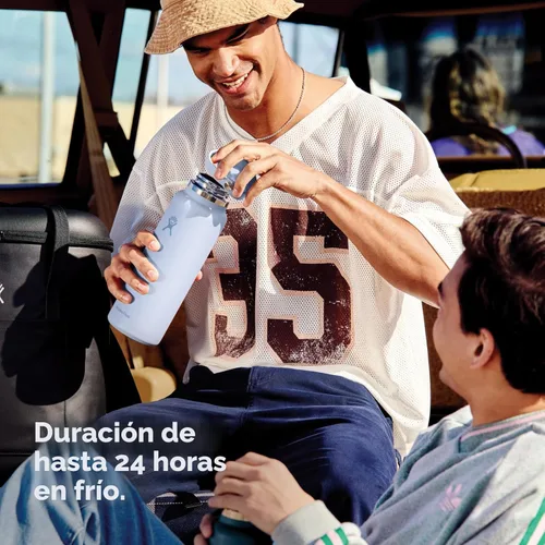 Vista 3 de Hydro Flask Botella de agua – Acero inoxidable aislado – Tapa flexible con popote de boca ancha, antiderrames, a prueba de fugas y recargable