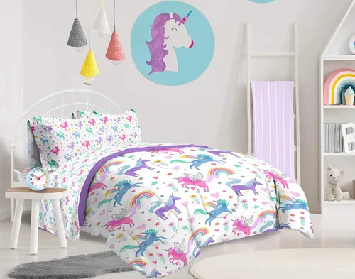 Vista 7 de Marvel Avengers Blue Circle - Juego de ropa de cama individual de 4 piezas, incluye edredón reversible y juego de sábanas, poliéster súper suave Los