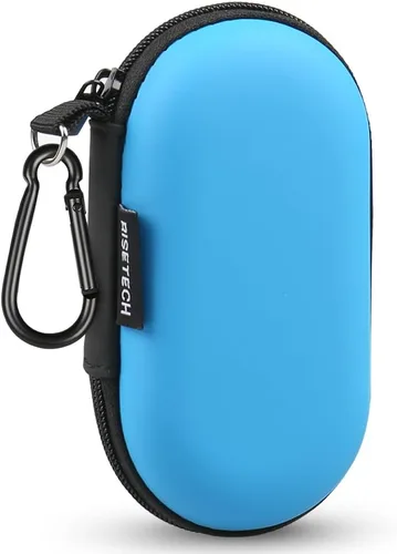 Funda para auriculares, RISETECH Estuche de transporte para auriculares EVA con cremallera, bolsa de almacenamiento para auriculares, pequeña,