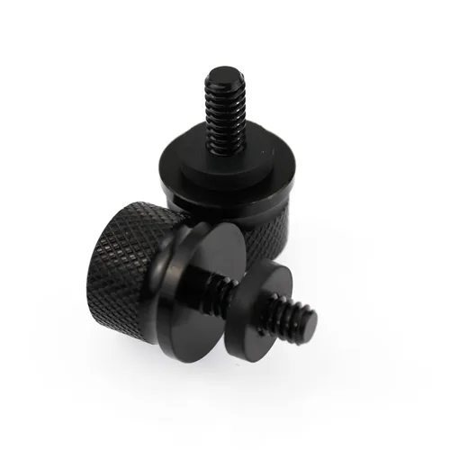 Vista 3 de Tornillo de tornillo de asiento de acero inoxidable negro de instalación rápida de 1/4 "-20 para Harley Touring Softail Sportster Dyna Street Glide