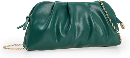 Vista 7 de CHARMING TAILOR Bolso tipo sobre elegante de cuero vegano suave con pliegues de PU para mujer