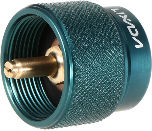 Vista 6 de LIXADA Adaptador de estufa de camping 1L de propano al aire libre pequeño tanque entrada EN417 Lindal salida de la válvula