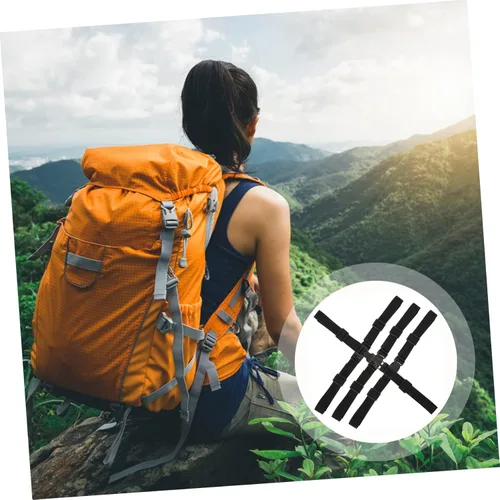 Vista 8 de Correas de 4 piezas con cordón para mochila, cinturón con hebilla, correa de amarre ajustable, hebilla de kayak ajustable, correa de hebilla