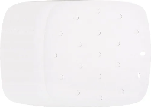 Vista 8 de HARFINGTON 200 forros para freidora de aire de 7 pulgadas, cuadrados de bambú con agujeros, hojas de papel pergamino perforadas antiadherentes