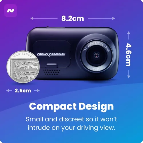 Vista 4 de Nextbase 222 Dash Cam Full 1080p/30fps Grabación HD en cámara DVR de coche, ángulo de visión amplio de 140 ° 6 carriles, compatible con filtro