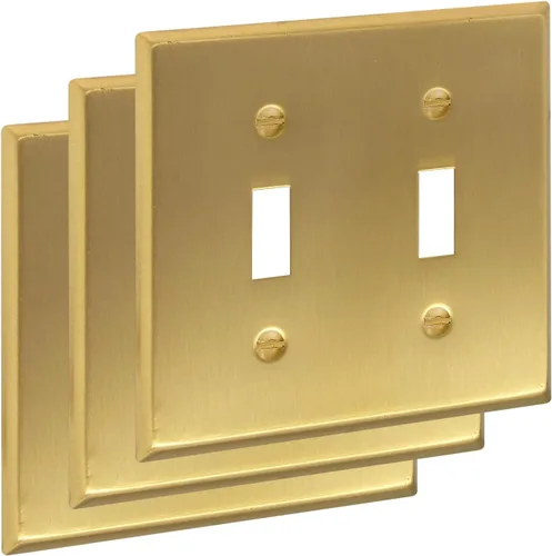 Vista 49 de Rio Salto BRASS - Placa de pared de metal dorado para interruptor de luz, placa de pared para receptáculo, cubiertas basculantes de 1 banda, latón