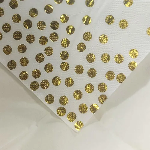 Vista 5 de meioro Servilletas desechables de papel de cóctel de 2 capas, con confeti de lunares de lámina de oro rosa para cena, despedida de boda y decoración