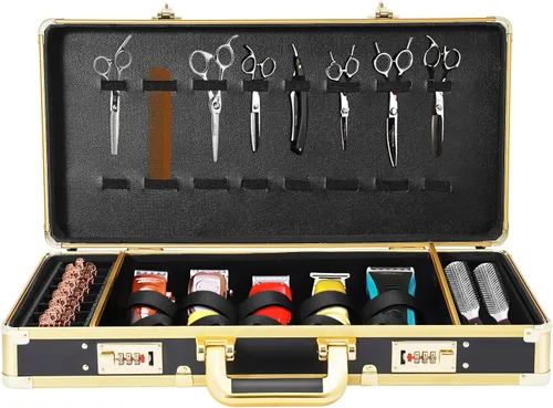 DNYSYSJ Estuche de transporte para peluquería, caja de herramientas de estilista, kit de aseo profesional para peluquería, organizador de