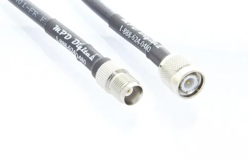 MPD Digital RG8X Iridium Cable de extensión de antena de teléfono satélite TNC macho y hembra conectores RF fabricados en EE. UU., 60 pies