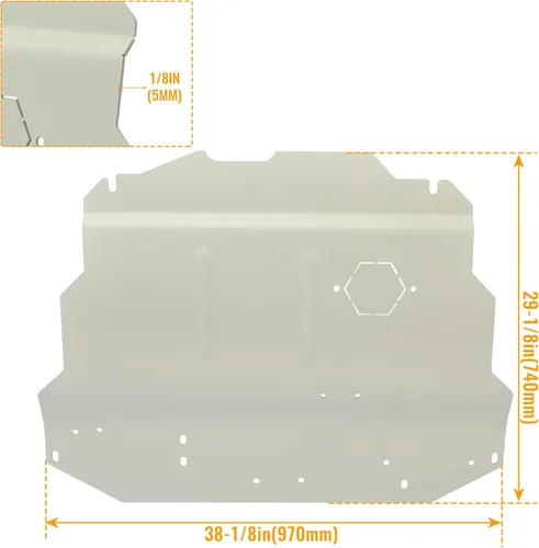 Vista 3 de ECOTRIC Placa deslizante de aluminio compatible con Volkswagen VW Jetta Golf Beetle MK4 1998-2010