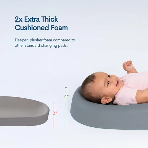 Vista 3 de Upseat Cambiador de bebé, diseño antideslizante y agarre, espuma acolchada de alta calidad, contorneada para mayor comodidad, impermeable y fácil