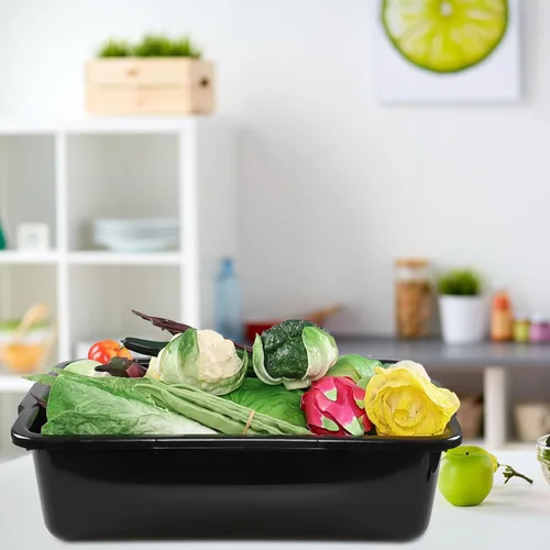 Vista 5 de Taysisiter - Tina de autobús de 35 L, color negro, caja de autobús grande de plástico, 4 paquetes