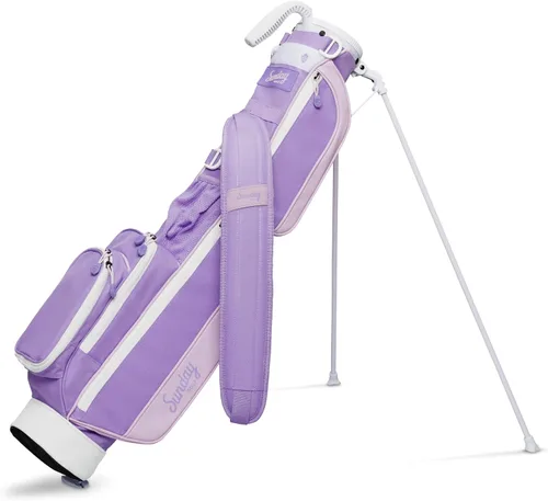 Vista 14 de Sunday Golf Loma Bag - Bolsa de golf ligera con correa y soporte - Bolsa de golf fácil de transportar - Bolsa de pie para el campo de prácticas, par