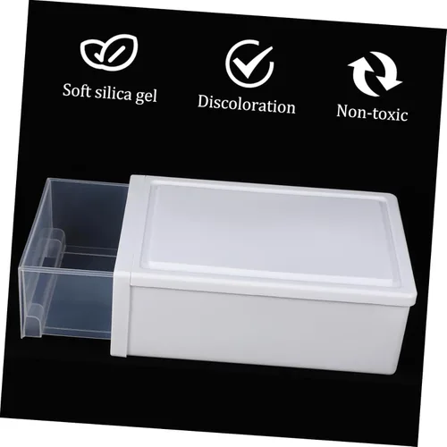 Vista 5 de 2Pcs Transparent Stackable Shoe Storage Organizer with Lids Plastic Containers for Shoes Closet Organizer Storage Boxes for Easy Access and