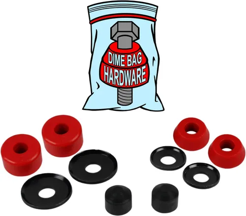 Vista 9 de Kit de reconstrucción de camiones de skate Dime Bag Hardware con cojinetes, arandelas, pivotes para 2 camiones