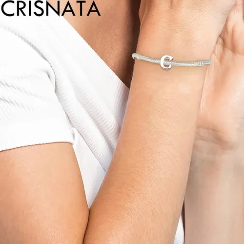 Vista 4 de Complete 26 Letter Charms, Polished 925 Sterling Silver Initial A-Z Alphabet Beads, fits European Name Bracelet, Gift for