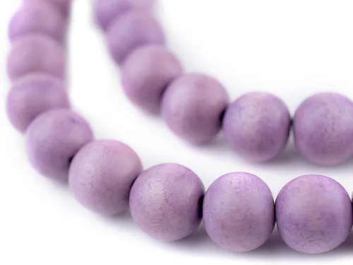 Vista 208 de TheBeadChest: cuentas de madera redondas naturales de 0.315 pulgadas, cuentas de madera sueltas espaciadoras para fabricar joyas, 4 tamaños