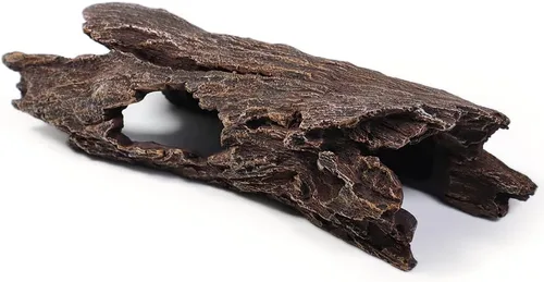 Vista 8 de Decoraciones de Acuario Tronco de Árbol Hueco Accesorios para Tanque de Peces Tocón Refugio para Betta Cuevas Madera Flotante para Acuario Árbol