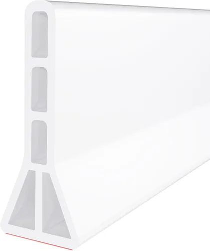 Vista 12 de Raycity Umbral de ducha alto de 3" con presa de agua de 59 pulgadas, protector plegable contra salpicaduras de agua de ducha para umbral de ducha