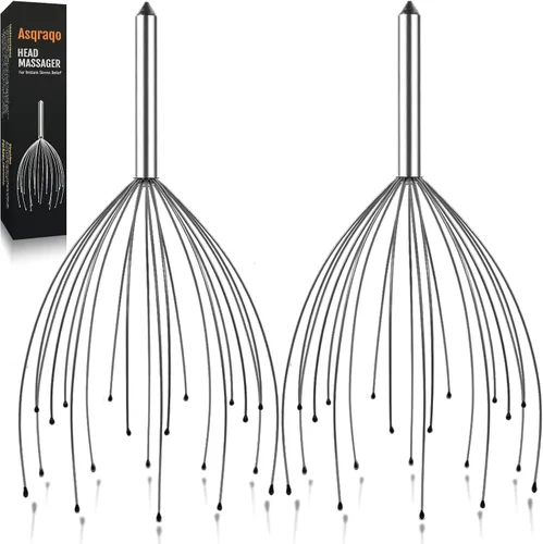 Stocking Stuffers, 2 Pack Scalp Massagers, 20 Fingers Hand-held Massage Tingle, Head Massagers for Deep Relaxation, Stress Relief and Hair