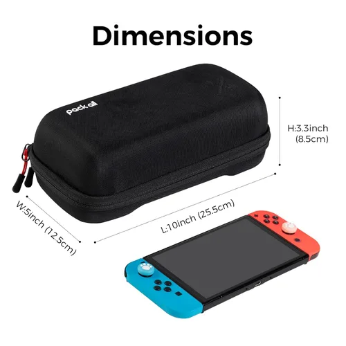 Vista 8 de pack all Carrying Case Compatible with Nintendo Switch and New OLED Model, Large Capacity Switch Travel Case, Portable Hard Game Case Travel Bag for