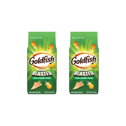 Vista 25 de Goldfish Baby Cheddar Crackers, galletas de aperitivos, bolsa de 7.2 onzas