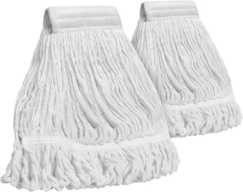 Vista 9 de Trapeadores comerciales para limpieza de suelos, trapeador húmedo resistente con mango largo para azulejos de madera dura, cabezal de algodón