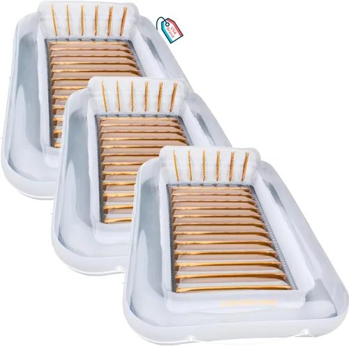 Vista 12 de SWIMLINE Tumbona de bronceado, tumbona inflable clásica para broncearse con almohada ajustable, 71" de largo - Tumbona flotante al aire libre