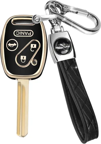 Vista 11 de MILD EAST Funda para llavero Honda con llavero, funda protectora para llave de automóvil para Honda Accord 2003-2012 Civic 2006-2013 Pilot
