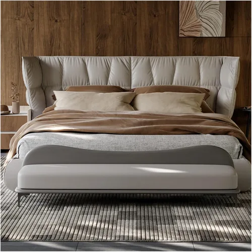 LSLYTQ Bedroom Bench for End of Bed End of Bed Bench, Leather Long Bench, Upholstered Bedroom Bench for Living Room Foyer Indoor Entryway Gris